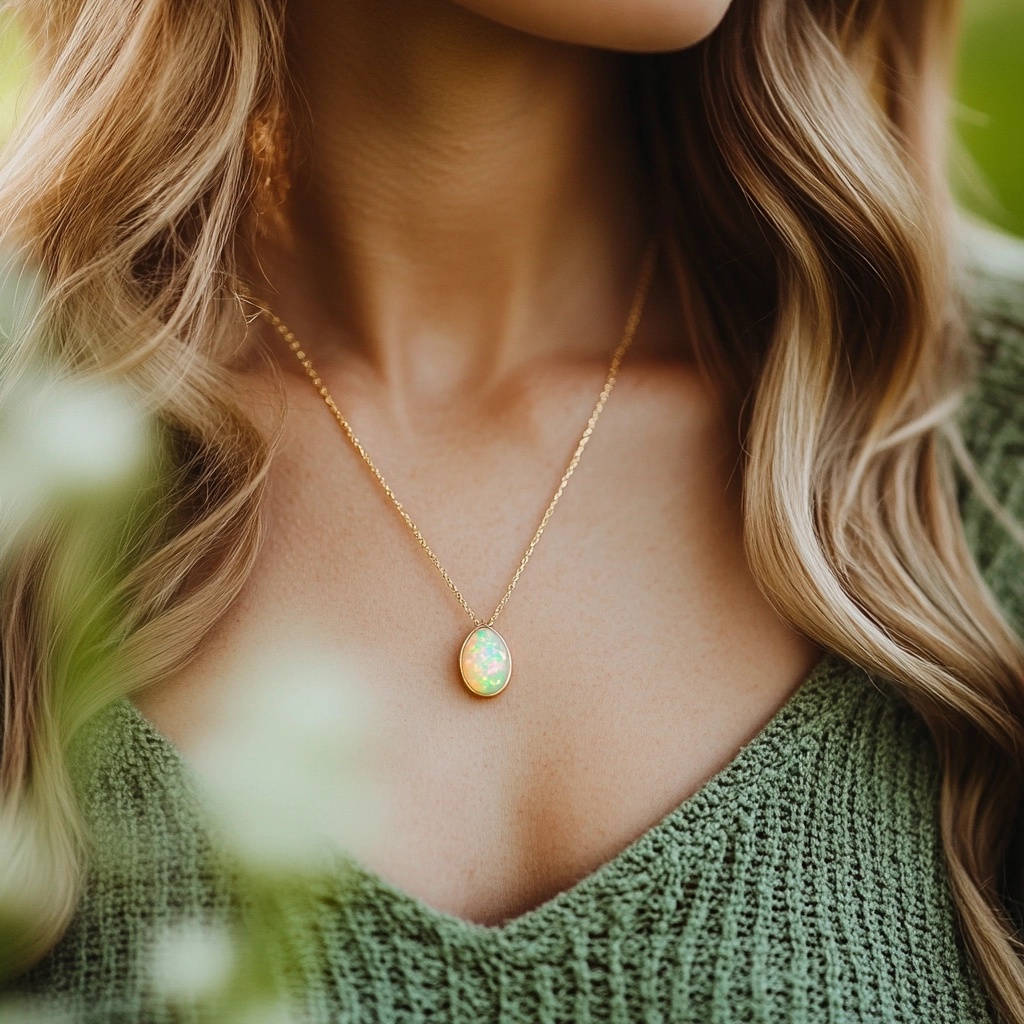 Star garnet necklace and opal ring displayed on a rustic wooden surface, inspired by Idaho’s gemstone heritage.